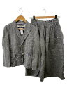 【中古】COMME des GARCONS◆セットアップ/S/リネン/GRY【レディースウェア】