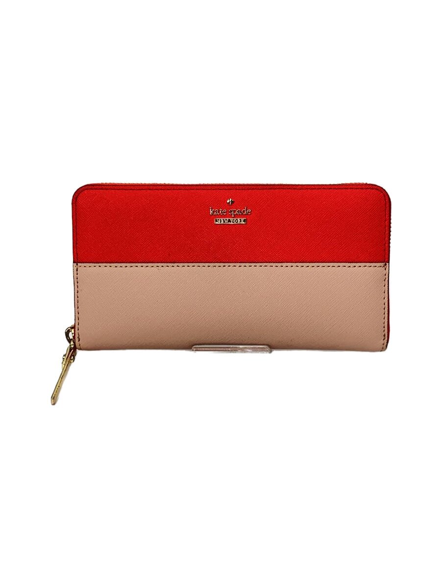 【中古】kate spade new york◆長財布/PVC/RED/レディース/PWRU5073B【服飾雑貨他】
