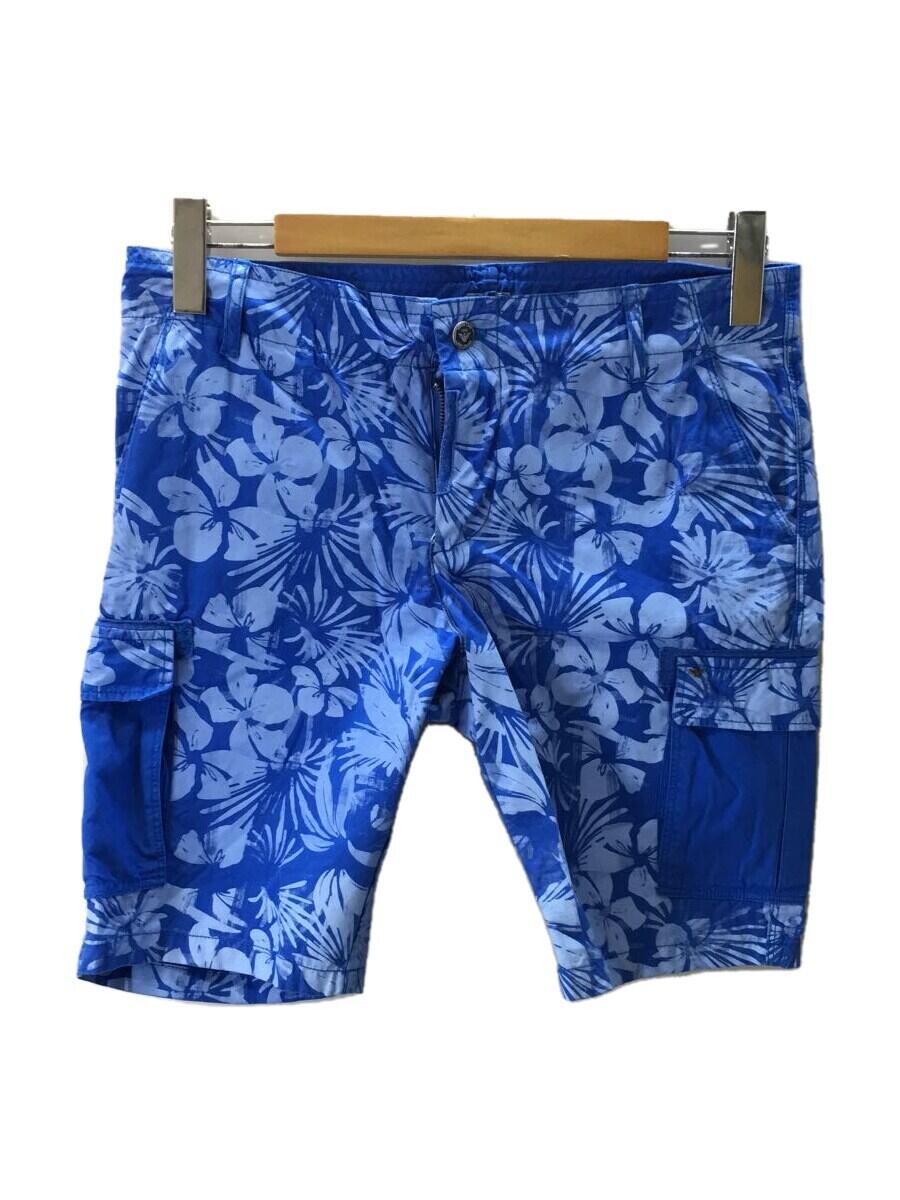 【中古】Armani Junior◆ショートパンツ/175cm/コットン/BLU/花柄【キッズ】