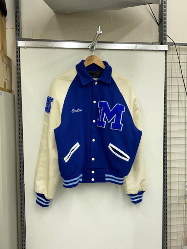 【中古】MECA SPORTS WEAR/スタジャン/XL/ウール/BLU/無地//【メンズウェア】 【中古】MECA SPORTS WEAR/スタジャン/XL/ウール/BLU/無地//【メンズウェア】