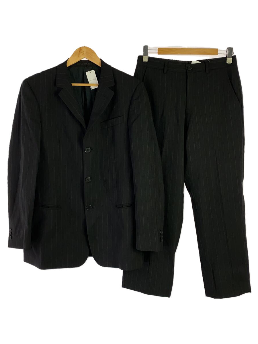 【中古】EMPORIO ARMANI◆スーツ/48/ウール/BLK/ストライプ/Z1G030【メンズウェア】