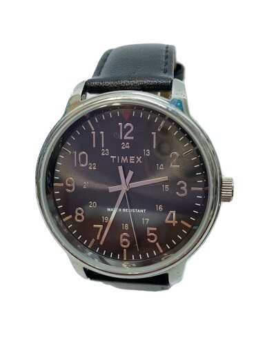 【中古】TIMEX◆クォーツ腕時計/アナログ/レザー/BLK/BLK/SS/SR626SW【服飾雑貨他】 【中古】TIMEX◆クォーツ腕時計/アナログ/レザー/BLK/BLK/SS/SR626SW【服飾雑貨他】