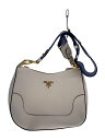 【中古】PRADA◆ショルダーバッグ/レザー/WHT/1BC052【バッグ】(4)