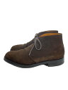 【中古】CROCKETT&JONES◆チャッカブーツ/6/BRW/1645/CHERTSEY【シューズ】