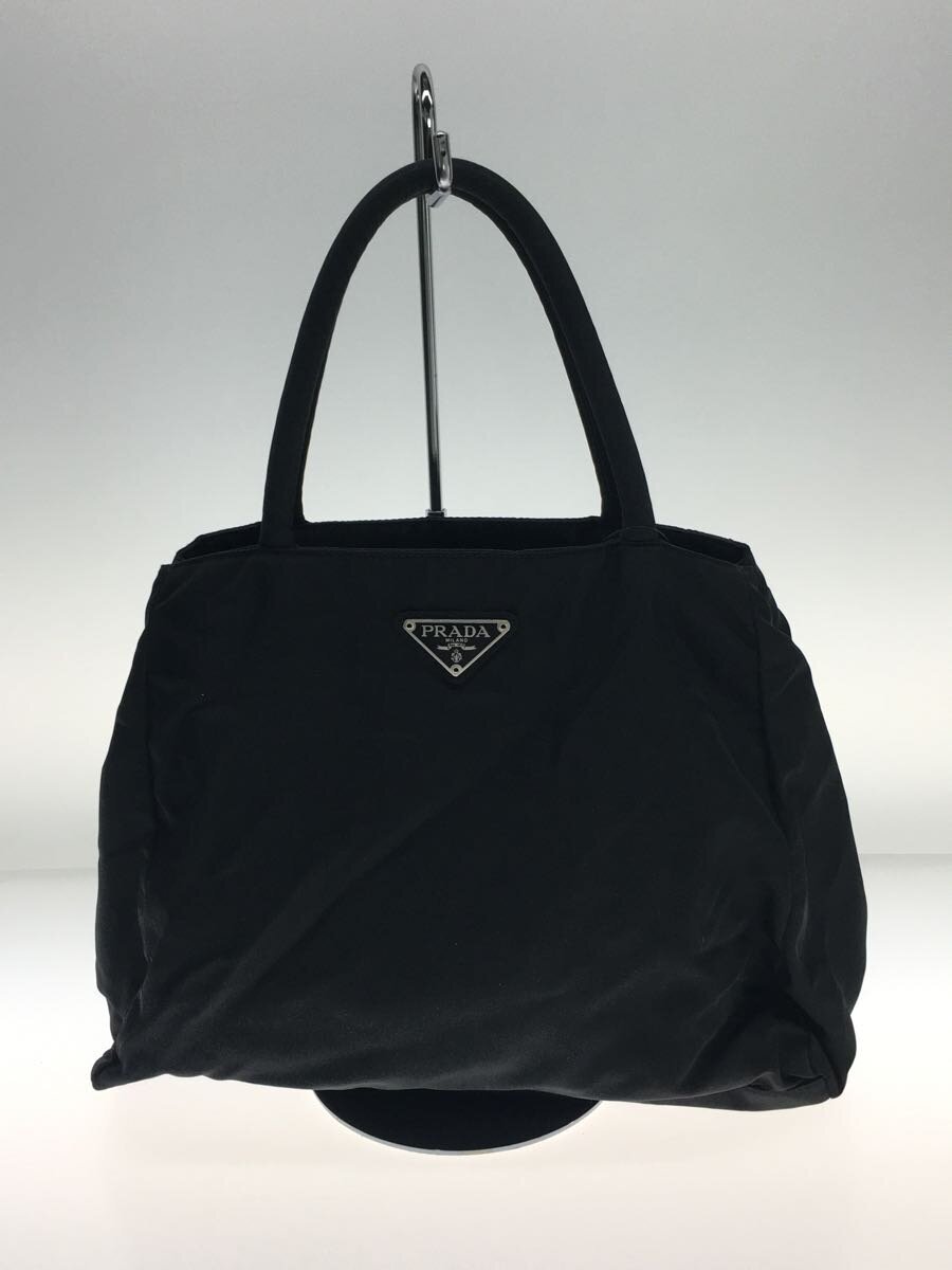 【中古】PRADA◆ハンドバッグ/ナイロン/BLK【バッグ】