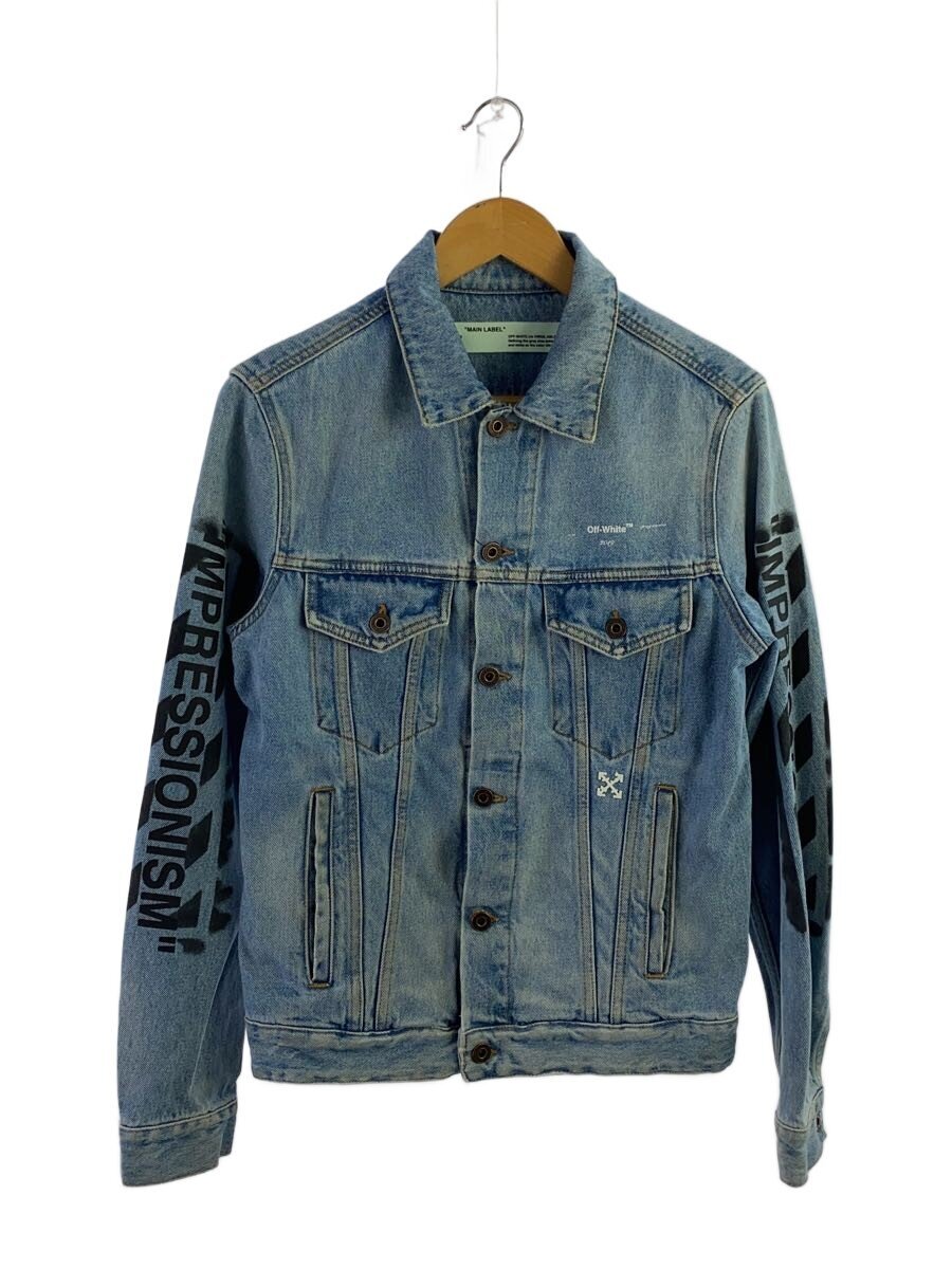 OFF-WHITE◆IMPRESSIONISM SLIM DENIM/Gジャン/S/コットン/BLU/OMYE005R 19386015//