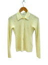 【中古】CLANE◆SHEER RIB KNIT SHIRT/シミ一部有/長袖シャツ/1/レーヨン/CRM/16106-2112【レディースウェア】(4)
