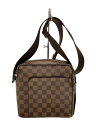 【中古】LOUIS VUITTON◆オラフPM_ダミエ・エベヌ_BRW/ビニール/ブラウン/ルイヴィトン/N41442【バッグ】