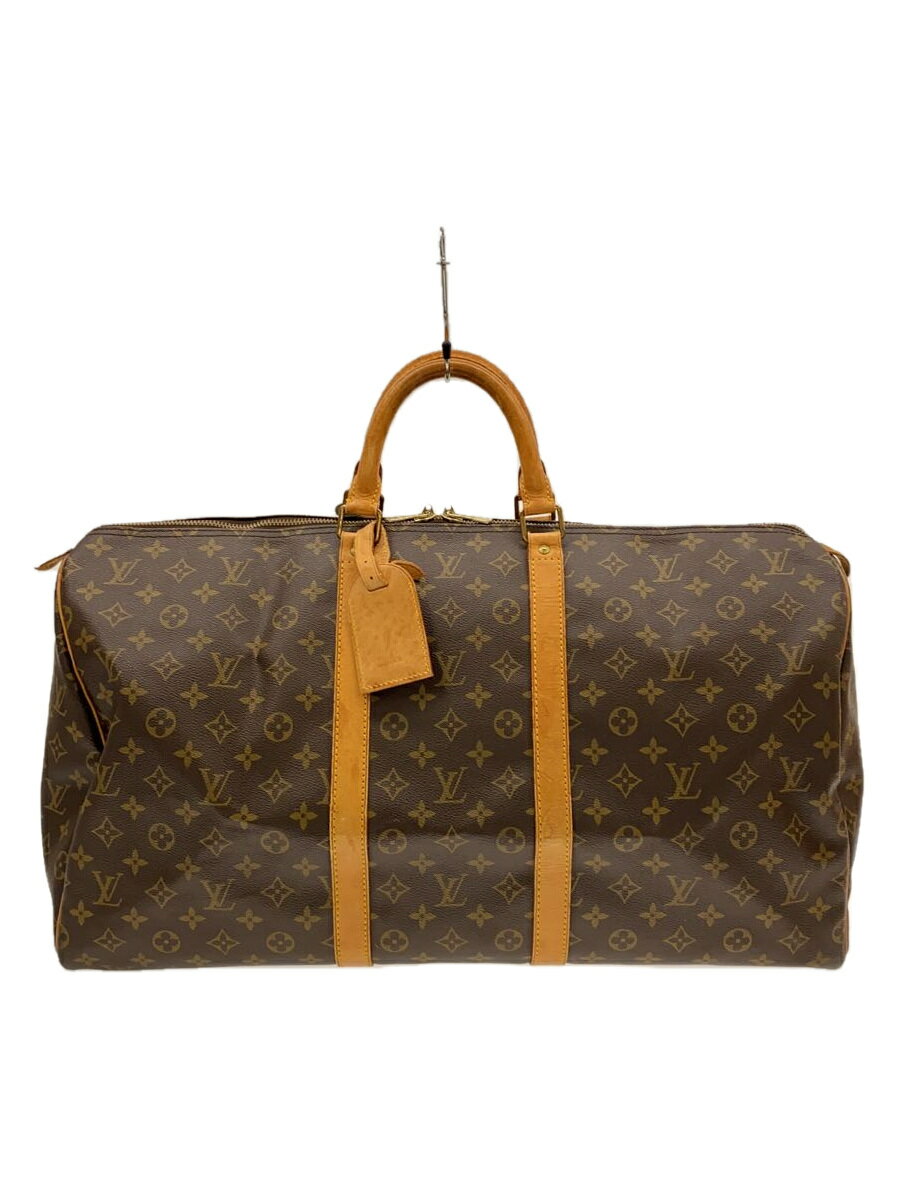 【中古】LOUIS VUITTON◆キーポル55_モノグラム・キャンバス_BRW/PVC/BRW【バッグ】