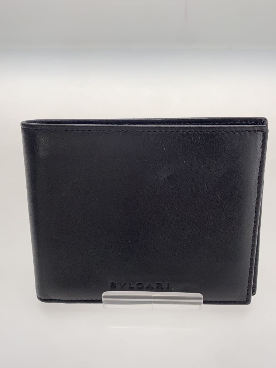 【中古】BVLGARI◆2つ折り財布/レザー/BRW/メンズ/33011【服飾雑貨他】