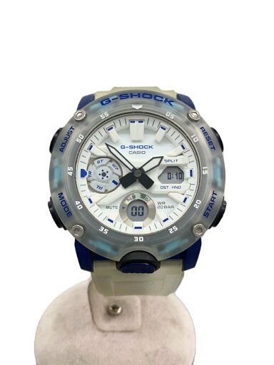 【中古】CASIO◆クォーツ腕時計_G-SHOCK/デジアナ/ラバー/WHT/CLR/プラスチック【服飾雑貨他】 【中古】CASIO◆クォーツ腕時計_G-SHOCK/デジアナ/ラバー/WHT/CLR/プラスチック【服飾雑貨他】