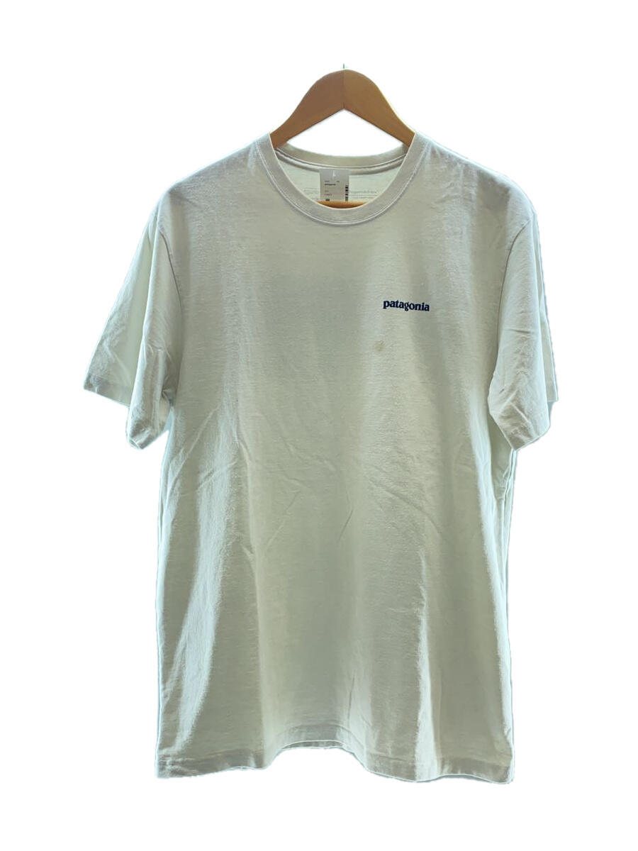 【中古】patagonia◆ロゴプリント/Tシャツ/M/コットン/BEG/無地/39174SP19【メンズウェア】