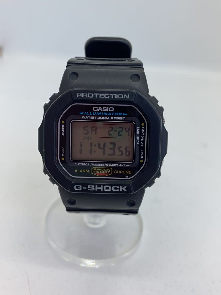 【中古】CASIO◆クォーツ腕時計/デジタル/--/BLK/BLK/DW-5600E【服飾雑貨他】