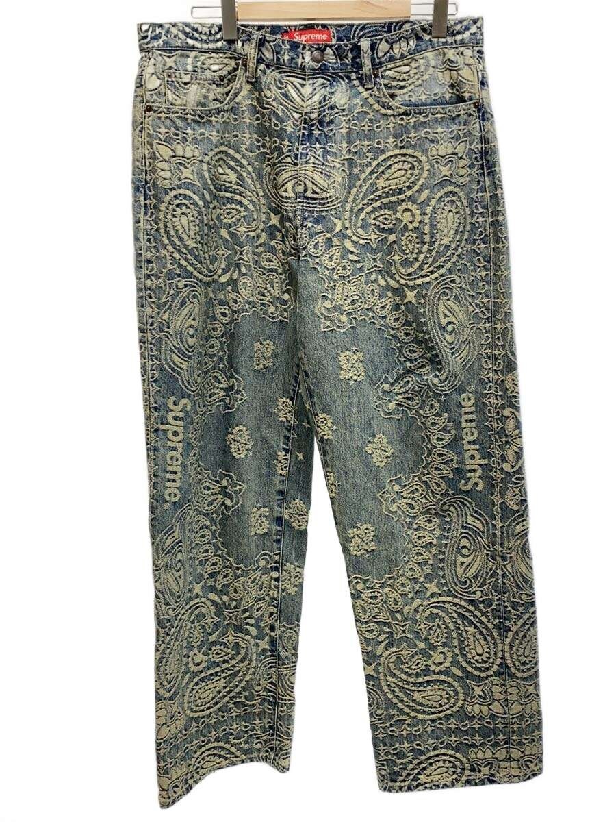 Supreme◆25SS Bandana Jacquard Baggy Jean/ボトム/34/デニム/IDG/総柄//
