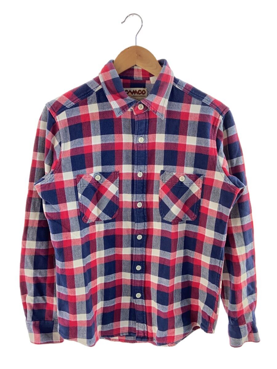 【中古】CAMCO◆ネルシャツ/--/コットン/RED/チェック【メンズウェア】