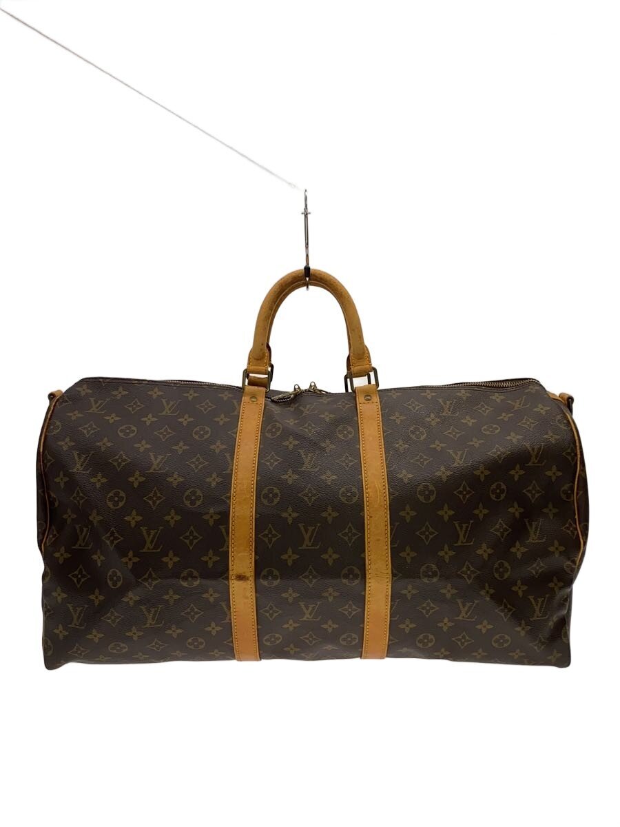 【中古】LOUIS VUITTON◆キーポル55_モノグラム・キャンバス/PVC/BRW【バッグ】