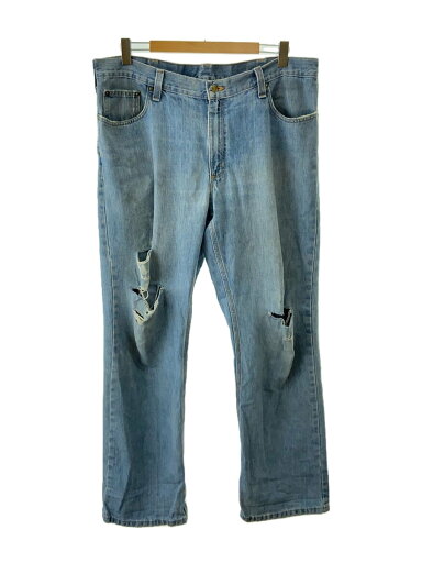 【中古】Carhartt◆ダメージ加工/ストレートパンツ/38/デニム/IDG/無地【メンズウェア】 【中古】Carhartt◆ダメージ加工/ストレートパンツ/38/デニム/IDG/無地【メンズウェア】