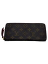 【中古】LOUIS VUITTON◆劣化臭/金属部分剥げ有/ポルト・フォイユ・クレマンス_モノグラム・キャンバス_BRW//【服飾雑貨他】