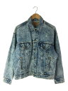 【中古】Levi’s◆80s/4th/ケミカルウォッシュ/ボタン裏777/Gジャン/M/デニム/BLU/70507-0219【メンズウェア】