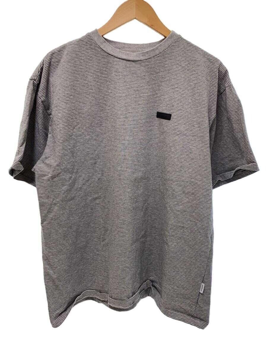 meltum◆BORDER S/S T-SHIRT/4/コットン/グレー/ボーダーTシャツ/MTM-CS-0193-24-A