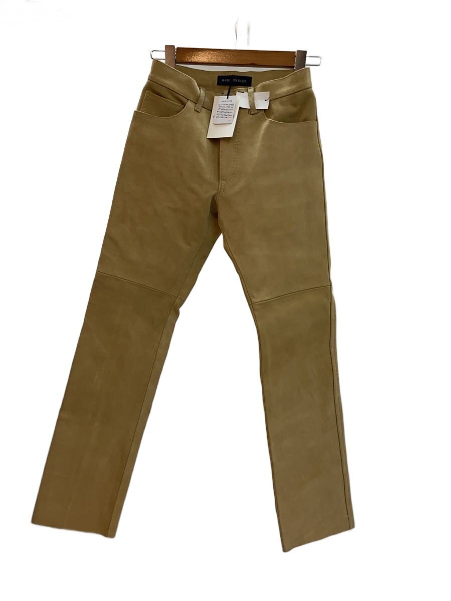 【中古】MADISONBLUE◆5POCKET PT VELOUR SPLIT/ボトム/XS/牛革/BEG/MB211-3004//【...