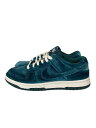 【中古】NIKE◆WMNS Dunk Low/ATOMIC TEAL/ダンク/ベロア/24cm/グリーン/DZ5224-300【シューズ】