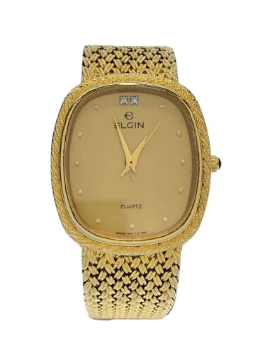 【中古】ELGIN◆クォーツ腕時計/アナログ/GLD/GLD/FK276【服飾雑貨他】 【中古】ELGIN◆クォーツ腕時計/アナログ/GLD/GLD/FK276【服飾雑貨他】