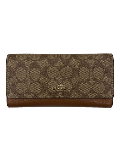 【中古】COACH◆長財布_シグネチャー/レザー/BRW/レディース【服飾雑貨他】 【中古】COACH◆長財布_シグネチャー/レザー/BRW/レディース【服飾雑貨他】