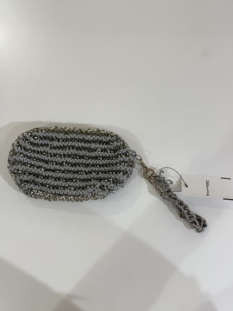 【中古】ANTEPRIMA◆ワイヤーバッグ/ポーチ/--/SLV/無地【バッグ】