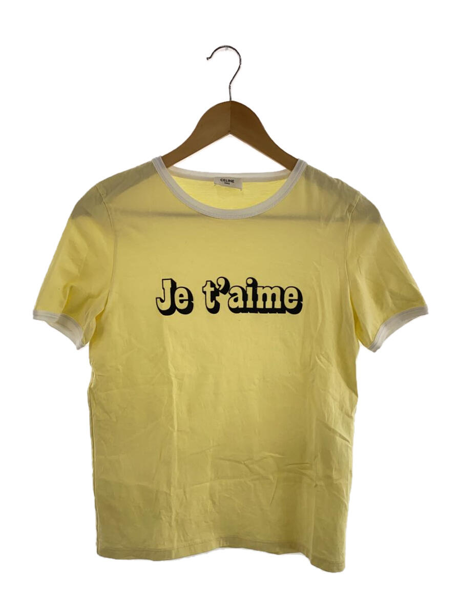 【中古】CELINE◆je taime/Tシャツ/S/コットン/YLW【レディースウェア】