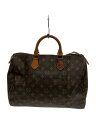 【中古】LOUIS VUITTON◆1)スピーディ35_モノグラム・キャンバス_BRW/PVC/BRW【バッグ】