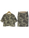 【中古】DRESSTERIOR◆セットアップ/--/リネン/WHT/総柄/085-76060【レディースウェア】