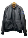 【中古】A-2/サイズ表記3XL/MACHOPE/レザージャケット ブルゾン/レザー/BLK【メンズウェア】