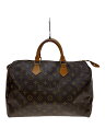 【中古】LOUIS VUITTON◆1)スピーディ35_モノグラム・キャンバス_BRW/PVC/BRW【バッグ】