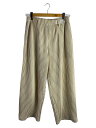 【中古】HOMME PLISSE ISSEY MIYAKE◆ストレートパンツ/1/ポリエステル/WHT/ストライプ/HP01JF204【メンズウェア】