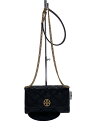 【中古】TORY BURCH◆ショルダーバッグ/レザー/BLK【バッグ】