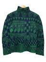 【中古】ISSEY MIYAKE◆長袖カットソー/--/ポリエステル/GRN/総柄/MI53FJ531【レディースウェア】