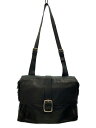 【中古】EMPORIO ARMANI◆EMPORIO ARMANI/ショルダーバッグ/レザー/BLK/無地/黒【バッグ】(4)