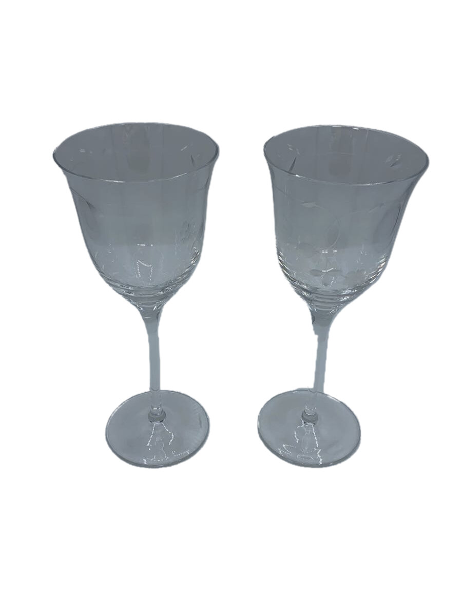 【中古】WEDGWOOD◆ワイングラス/2点セット/ワイルドストロベリー/クリスタルペア【キッチン用品】