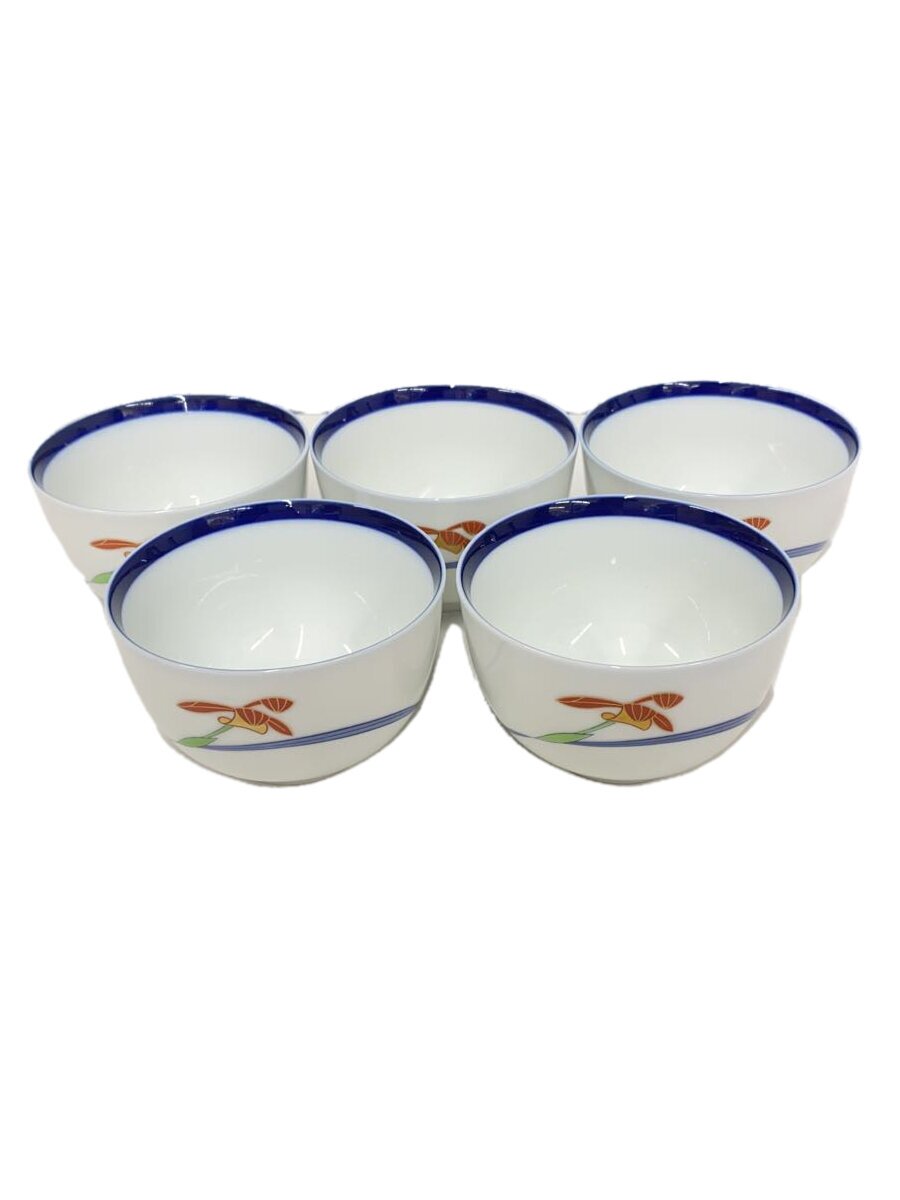 【中古】香蘭社◆オーキッドレース/湯呑/5客セット/WHT【キッチン用品】