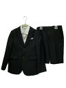 【中古】waltz by BEAMS DESIGN◆スーツ/120cm/ポリエステル/黒/ストライプ/3001-5482/ワルツバイビームスデザイン【キッズ】