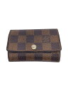 【中古】LOUIS VUITTON◆ミュルティクレ6_ダミエ・エベヌ_BRW/キャンバス/BRW/メンズ【服飾雑貨他】(4)
