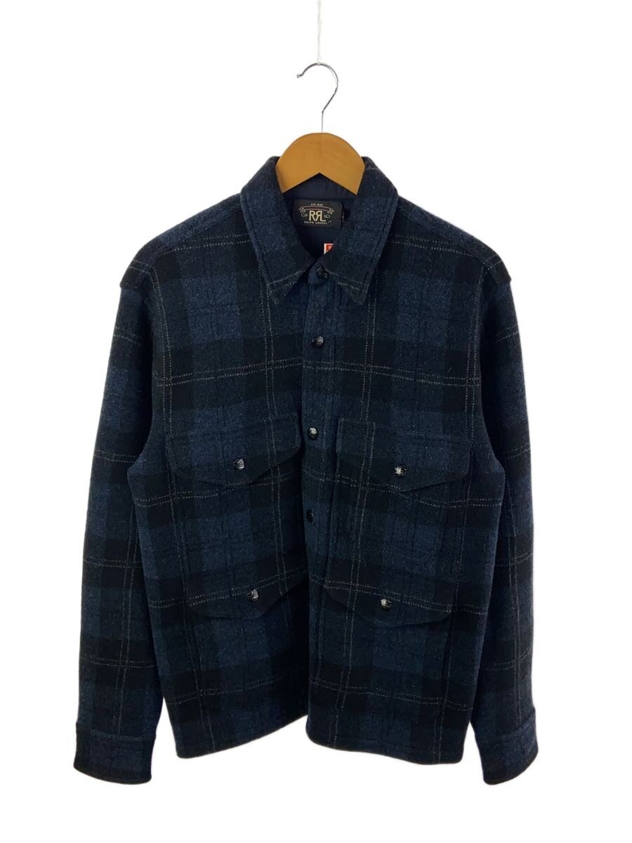 【中古】RRL◆ジャケット/マッキーノクルーザー/S/ウール/NVY/チェック/782704970001//【メンズウェア】