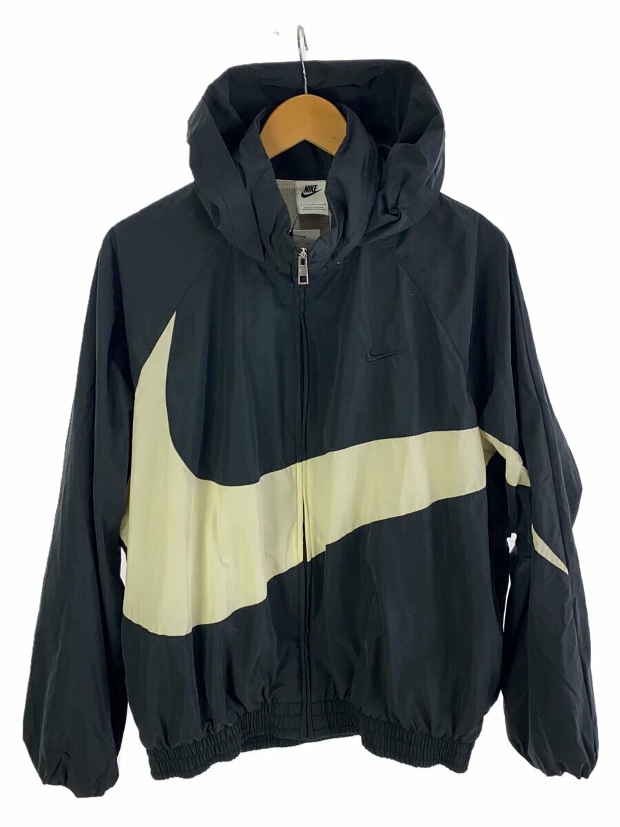 【中古】NIKE◆Swoosh Woven Jacket/ジャケット/L/ポリエステル/BLK/FB7878-010【メンズウェア】