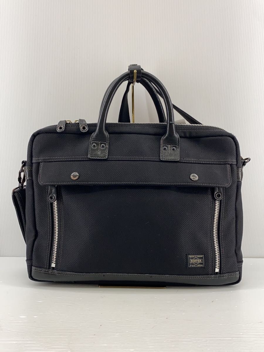 【中古】PORTER◆ブリーフケース/--/BLK【バッグ】