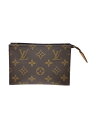 【中古】LOUIS VUITTON◆ポッシュ・トワレット15_モノグラム・キャンバス_BRW/PVC/BRW/総柄【バッグ】