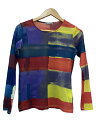 【中古】ISSEY MIYAKE◆長袖カットソー/2/ポリエステル/マルチカラー/IM33JK012【レディースウェア】