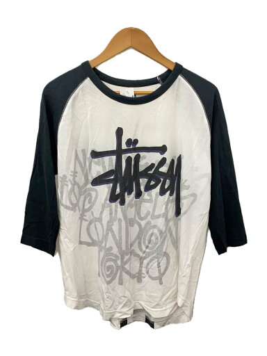【中古】STUSSY◆7分袖カットソー/S/コットン/WHT【メンズウェア】 【中古】STUSSY◆7分袖カットソー/S/コットン/WHT【メンズウェア】