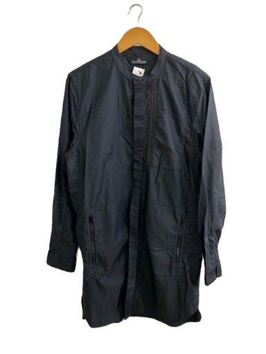【中古】STONE ISLAND◆SHADOW PROJECT/ダスターコート/コート/M/コットン/BLK/無地【メンズウェア】 【中古】STONE ISLAND◆SHADOW PROJECT/ダスターコート/コート/M/コットン/BLK/無地【メンズウェア】