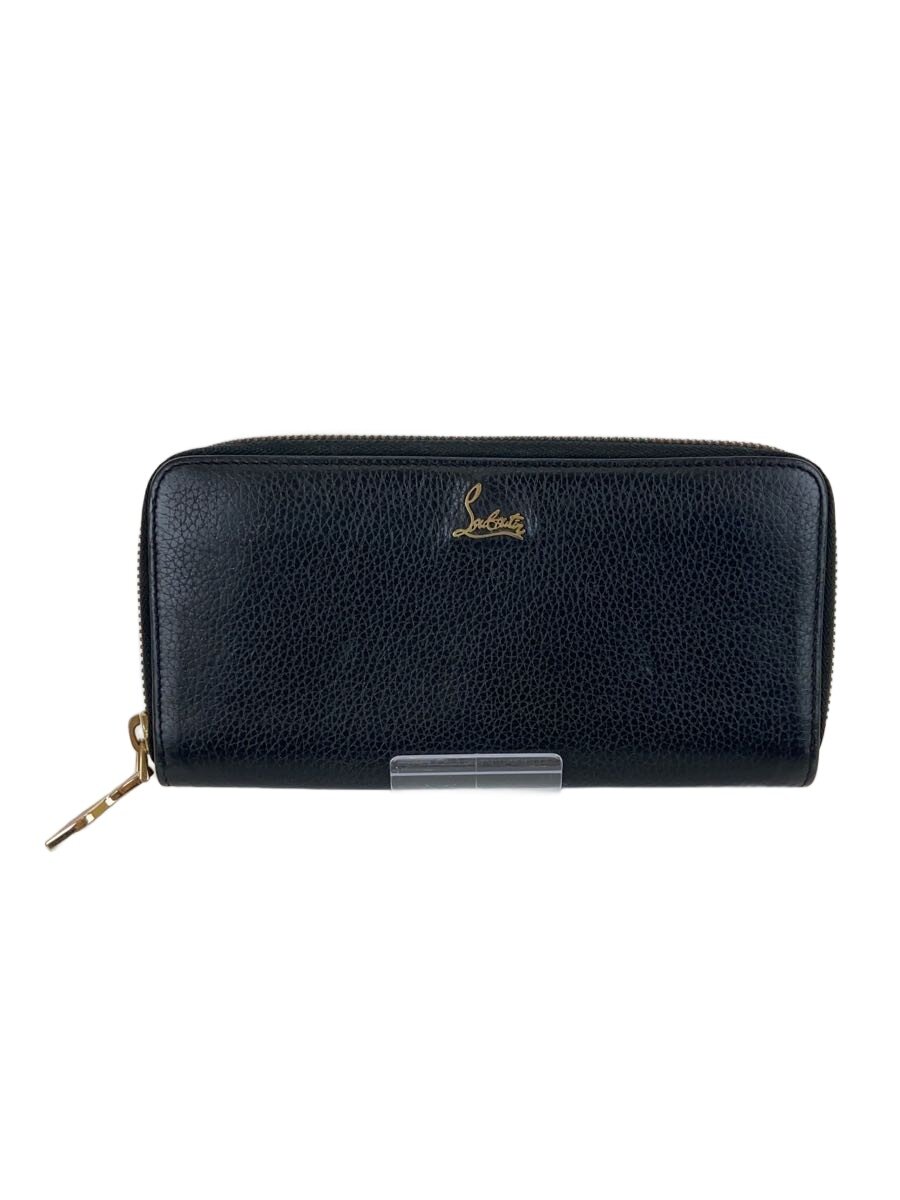 Christian Louboutin◆長財布/w panettone wallet /レザー/BLK/無地/メンズ